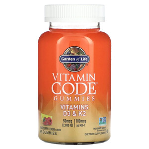 Витамины D3 и K2 (Vitamins D3 & K2, Vitamin Code Gummies)