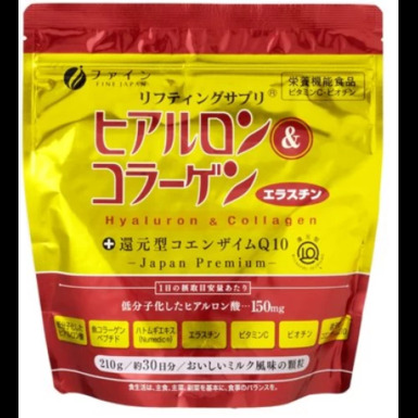 FINE, Пептид коллагена с гиалуроновой кислотой, 30 порций