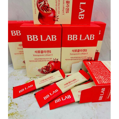BB LAB, Коллаген с гранатом Pomegranate Collagen S, низкомолекулярный рыбный коллаген с гиалуроновой кислотой и эластином, 14 стиков по 20 г (280 г)