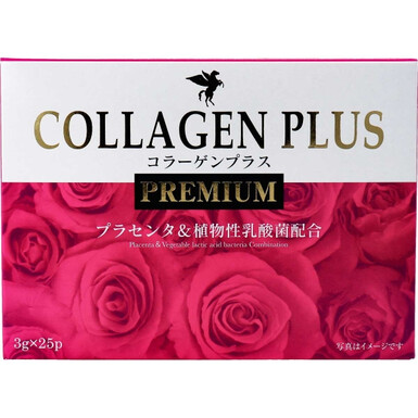 HIKARI, Collagen Plus Premium, Коллаген пептид с плацентой лошади, 25 стиков по 3 г — комплекс для молодости кожи и суставов