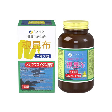 FINE, Мелкодисперсные зерна экстракта корней ламинарии, 500 таблеток — натуральный источник йода, железа и магния из морских водорослей Хоккайдо