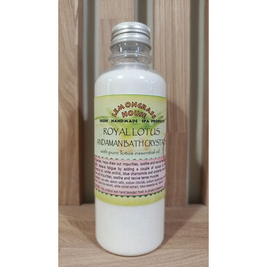 LEMONGRASS HOUSE, Кристаллы для ванны «Royal Lotus Andaman» с эфирным маслом лотоса, экстрактами голубой ромашки и белой орхидеи, 250 мл