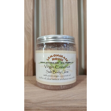 LEMONGRASS HOUSE, Скраб-соль для тела «Virgin Coconut» с маслами virgin кокоса и жожоба, солями Андаманского моря, экстрактами алоэ вера, огурца и зелёного чая