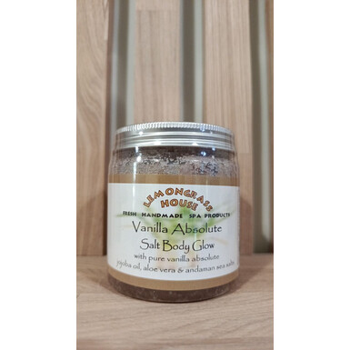 LEMONGRASS HOUSE, Скраб-соль для тела «Vanilla Absolute» с абсолютом ванили, маслами жожоба и какао, солями Андаманского моря, экстрактами алоэ вера, огурца и зелёного чая