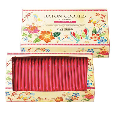 ROYCE, Baton Cookies Kokutoh – печенье-батончик с кокосом и окинавским чёрным шоколадом, 25 шт.